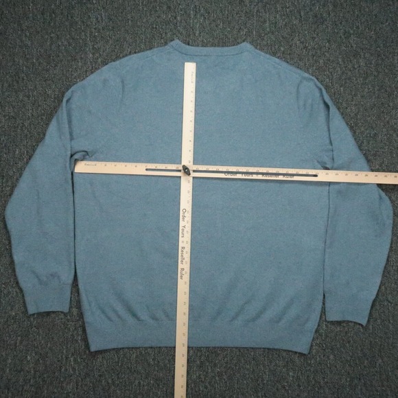 Faherty Sweater Mens XXL Blue Mountain Crew Pullover Jumper 2XL‎ - Picture 6 of 9